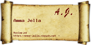 Amma Jella névjegykártya